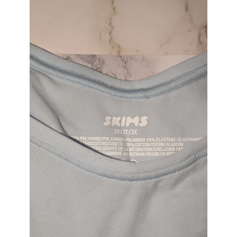 SKIMS Fits Everybody Dipped Front Thong Opal Blue PN-DTH-2027 Womens 3X NWT